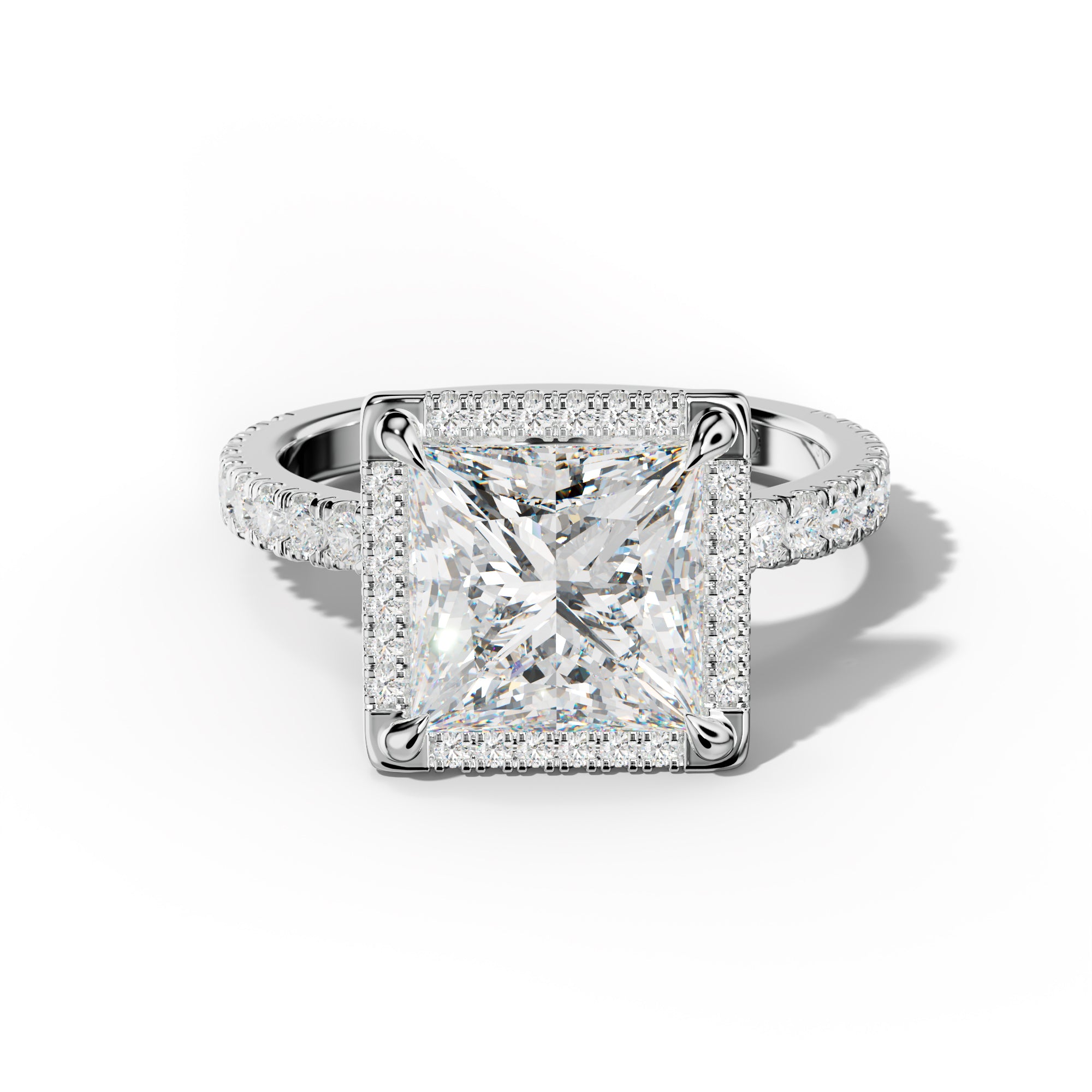 Violet Princess Cut Engagement Ring